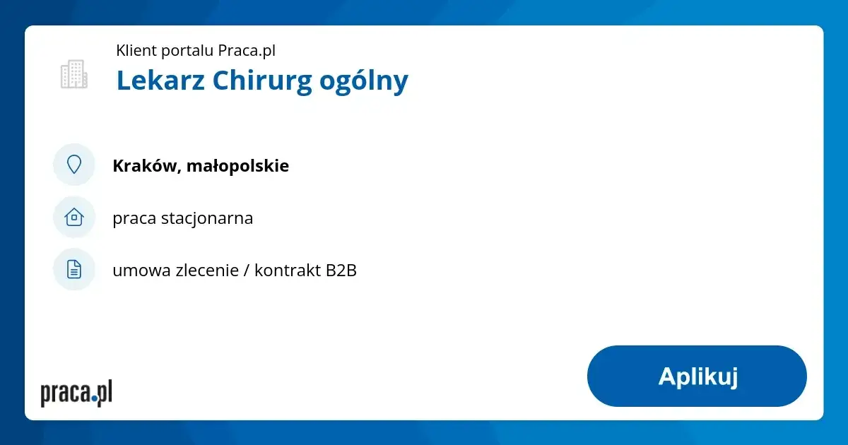chirurg umowa o pracę czy kontrakt b2b
