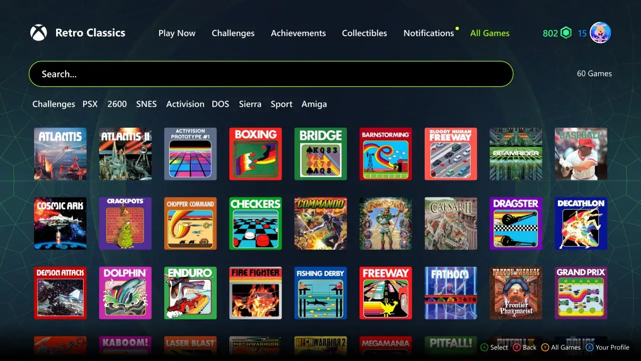 Game Pass PC lista gier: klasyki retro takie jak Atlantis, Boxing, Commando i wiele innych.