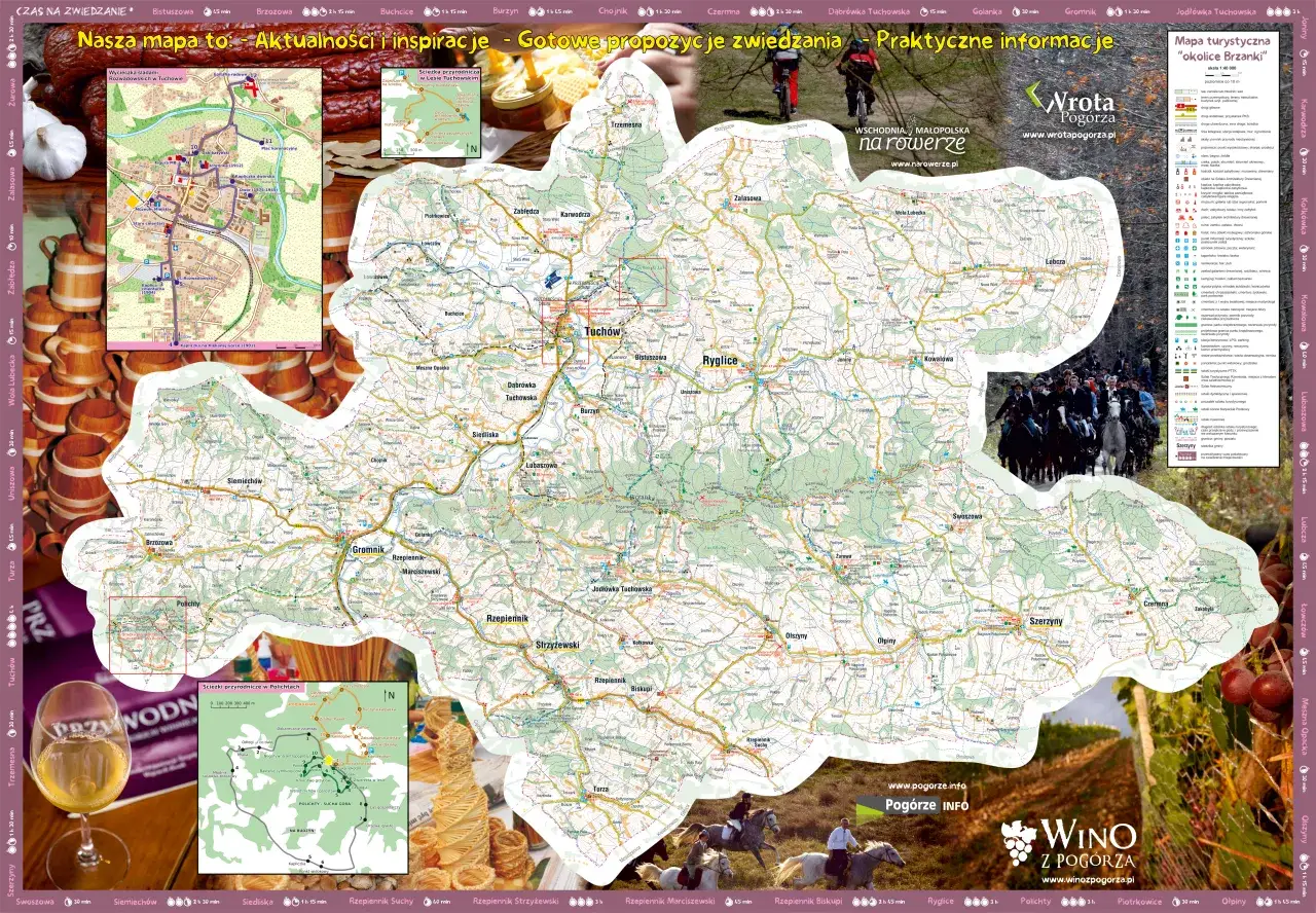 Mapa szlaków turystycznych Brzanka