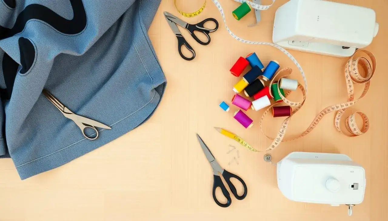 Narzędzia krawieckie do szycia spodenek DIY