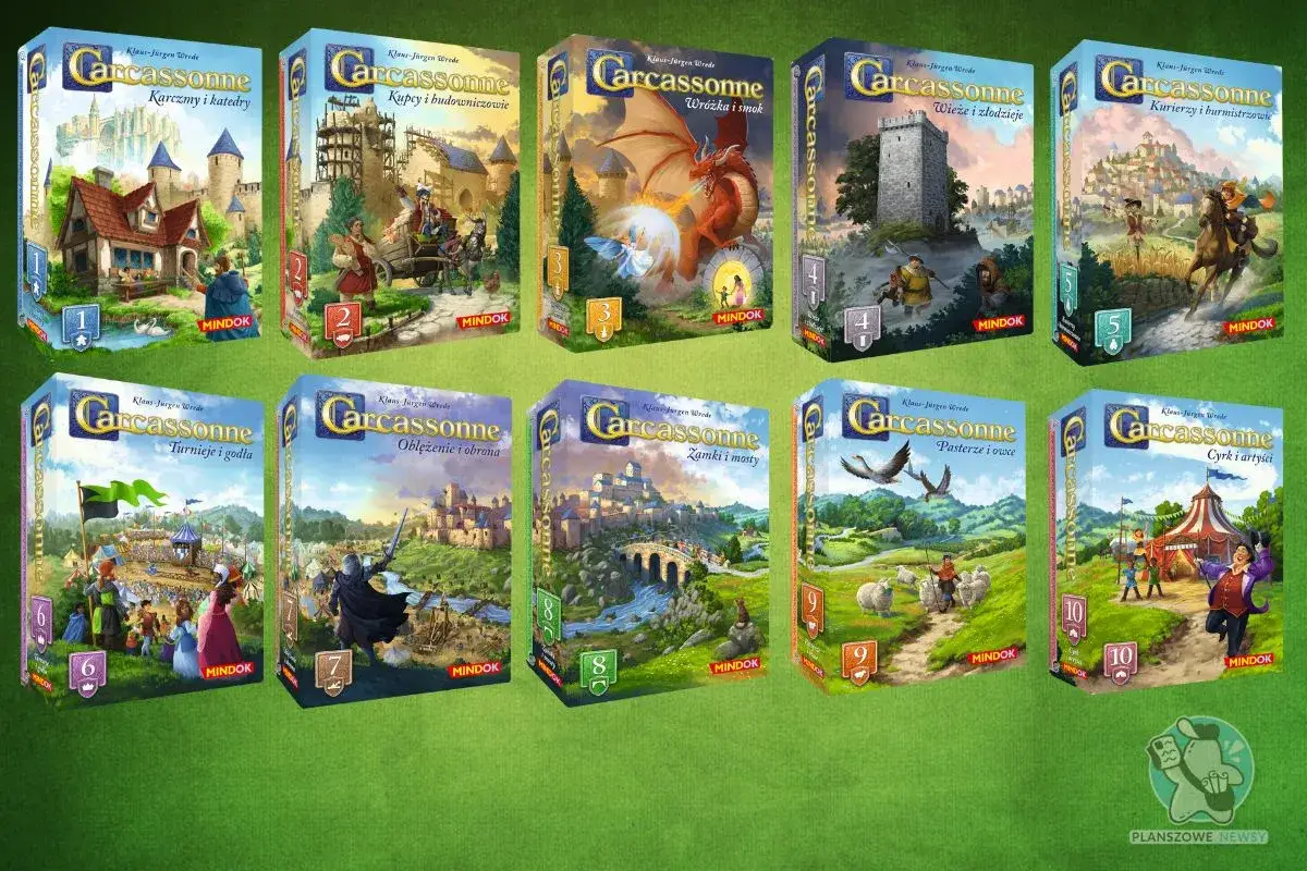 Karcassonne dodatki lista: od karczm po cyrk. Zobacz wszystkie rozszerzenia tej popularnej gry planszowej.