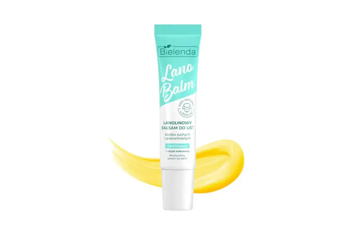Balsam Bielenda Lano Balm dla popękanych ust. Nawilża i pielęgnuje, przywracając komfort.