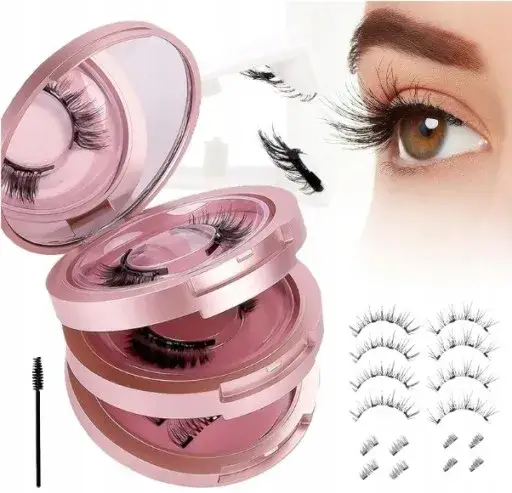 rzęsy magnetyczne bez eyelinera aplikacja