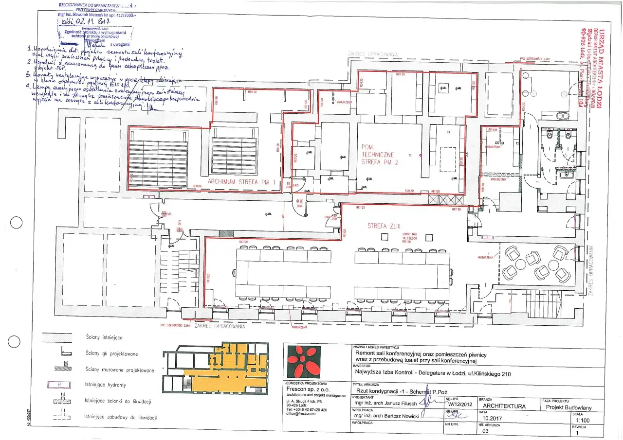 Plany architektoniczne budynku