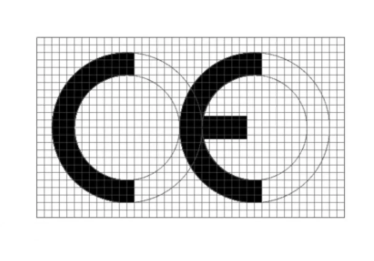 Logo CE su griglia, simbolo di conformità europea e certificazione ETA.