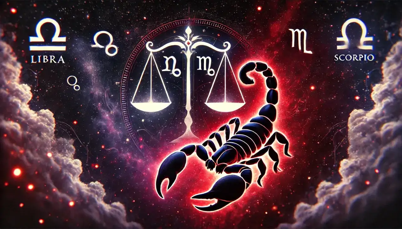 Skorpion i Waga: zodiakalny związek w kosmicznej otchłani.