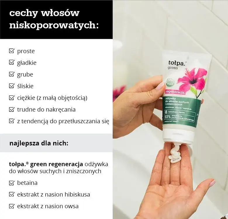 równowaga PEH włosy porowatość infografika