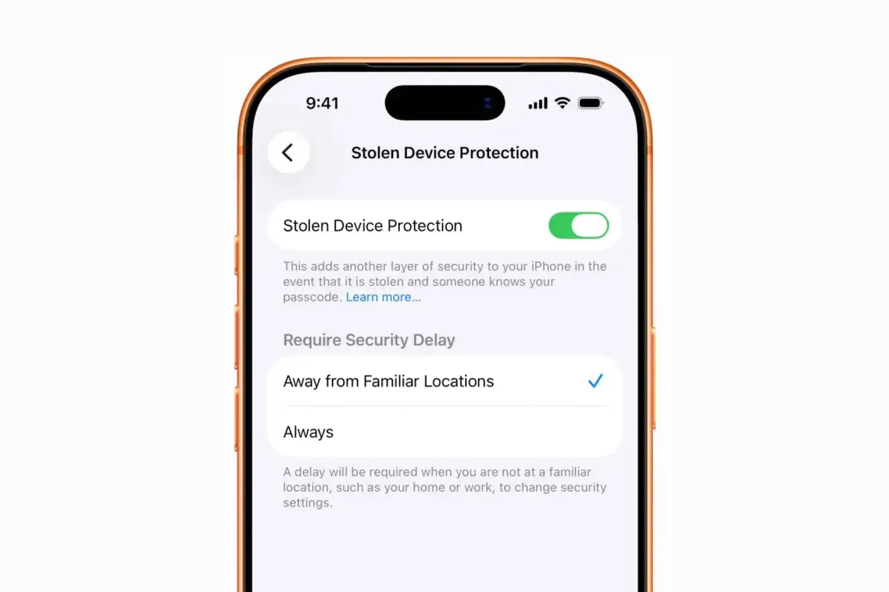 Ustawienia ochrony skradzionego iPhone'a. Funkcja 