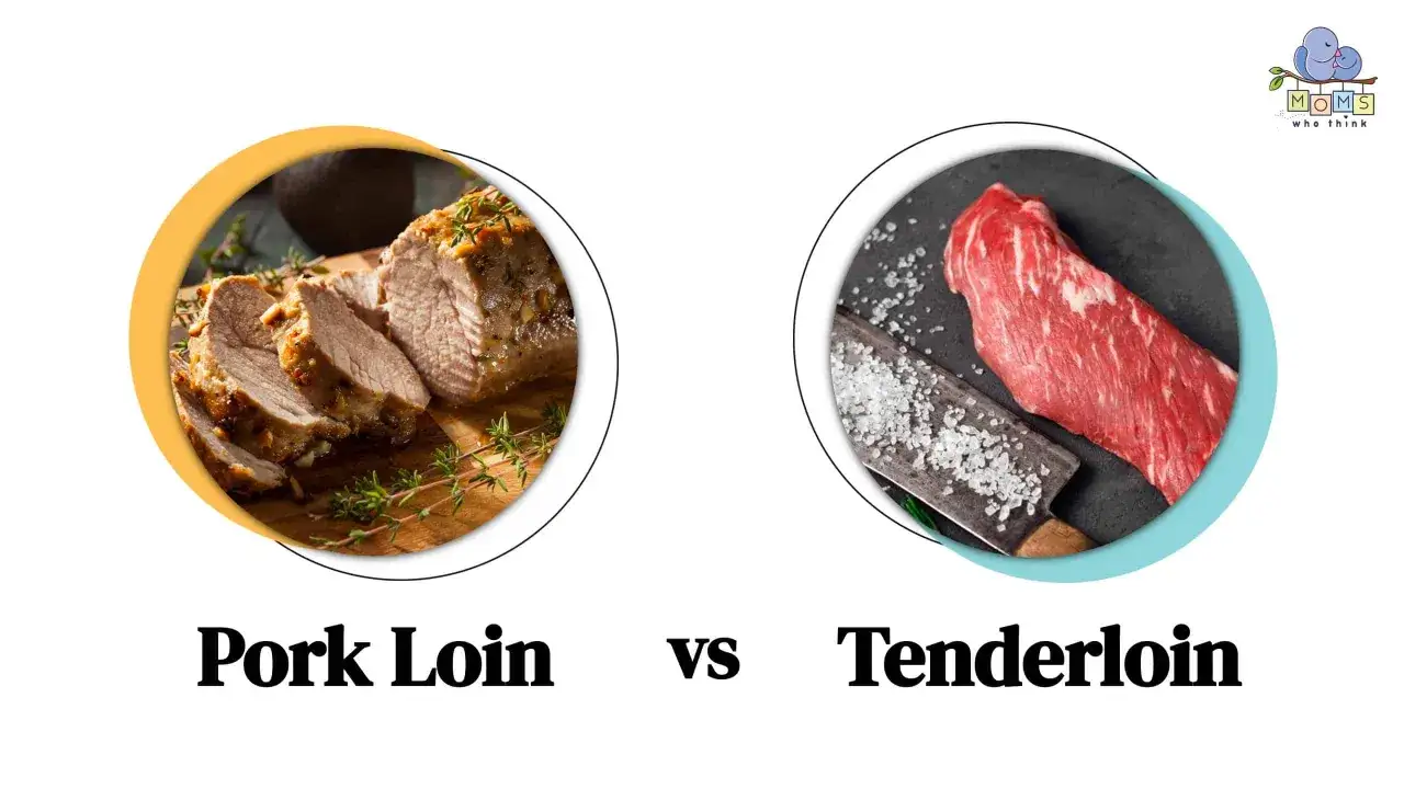 Solomillo de cerdo vs. solomillo de ternera. El solomillo de cerdo, jugoso y asado, contrasta con el solomillo de ternera crudo y salado.