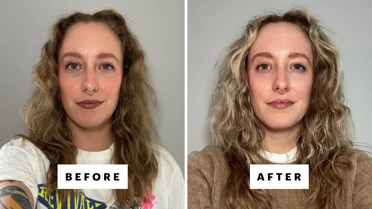 Comparativa de antes y despu&eacute;s. Las **elvian canas opiniones** sobre este cambio son muy positivas, notando una piel m&aacute;s luminosa y un aspecto m&aacute;s fresco.