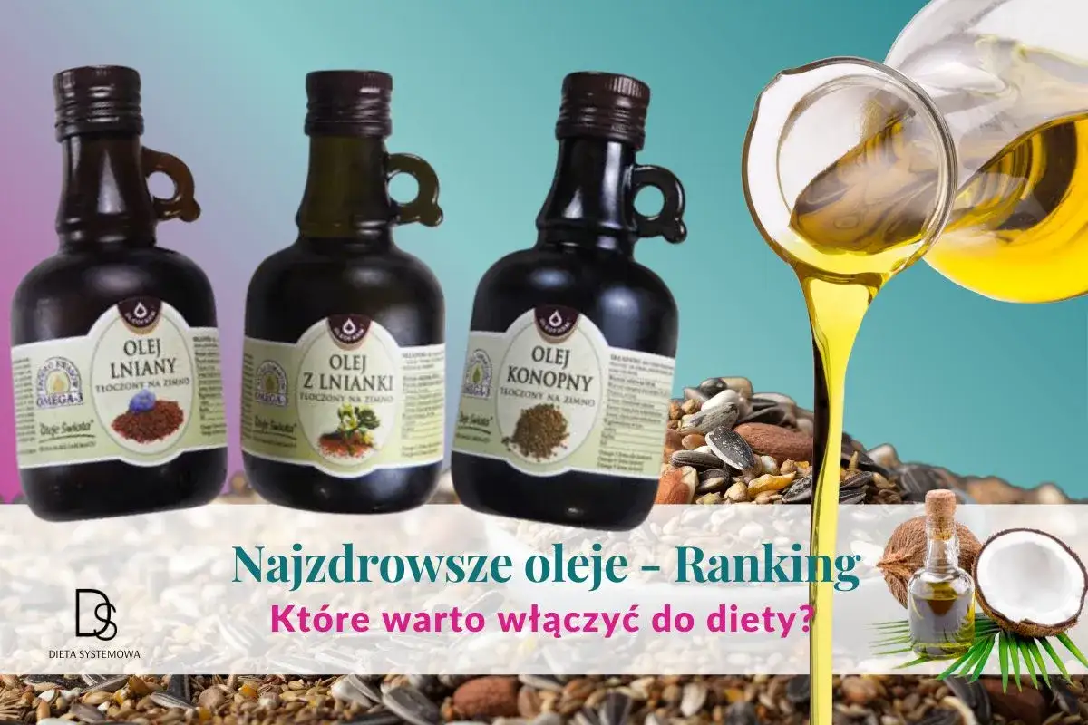 Butelki z olejem lnianym, z lnianki i konopnym. Złoty olej przelewany z dzbanka. Dowiedz się, na jakim oleju smażyć.
