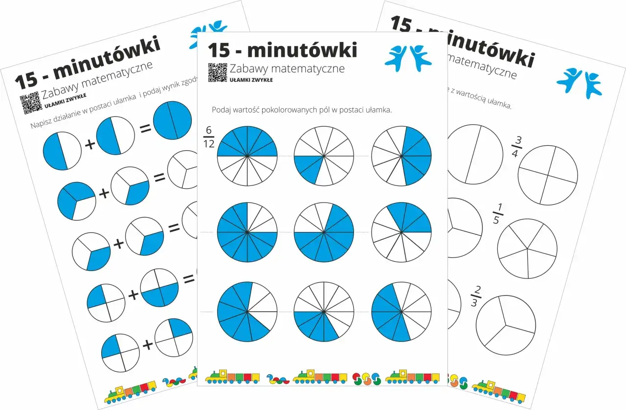 Jak nauczyć dziecko ułamków? Kolorowe koła pomagają zrozumieć dodawanie i wartość ułamków. Zabawy matematyczne dla najmłodszych.