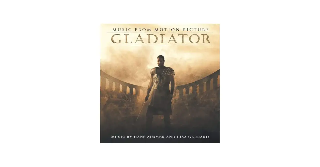 Muzykę do filmu Gladiator, która porusza serca, skomponowali Hans Zimmer i Lisa Gerrard. Na okładce filmu widać gladiatora na tle areny.