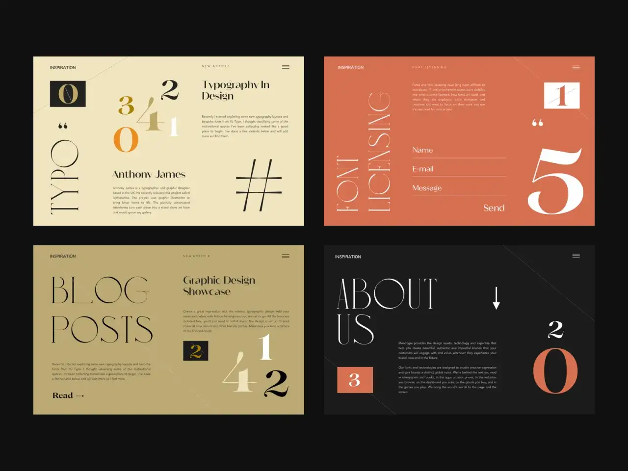 Dise&ntilde;os web con las mejores tipograf&iacute;as para web. Explora inspiraci&oacute;n y recursos para tu pr&oacute;ximo proyecto.