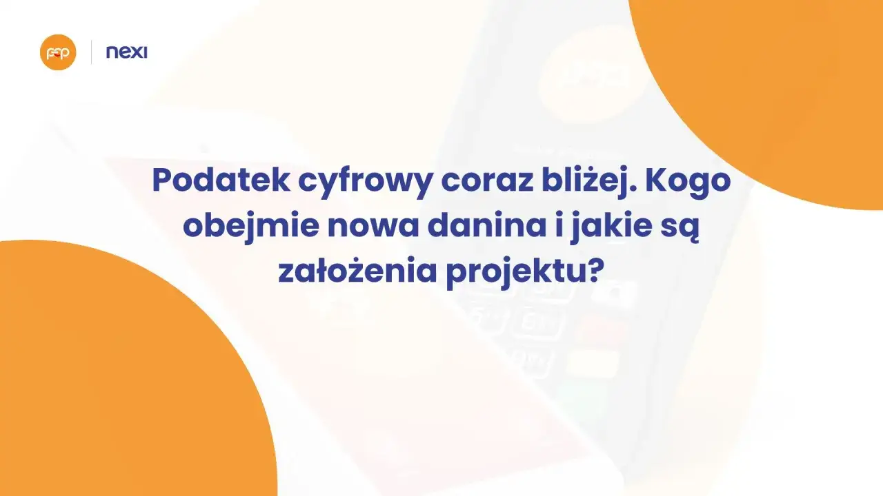 Podatek cyfrowy zbliża się wielkimi krokami. Grafika przedstawia terminal płatniczy i tekst pytający o jego założenia.