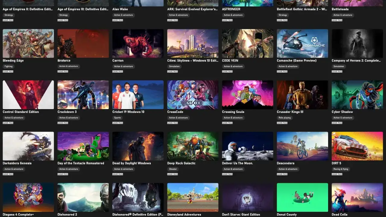 Przeglądaj bogatą game pass pc lista gier, od strategii po gry akcji. Znajdź swoją następną przygodę!