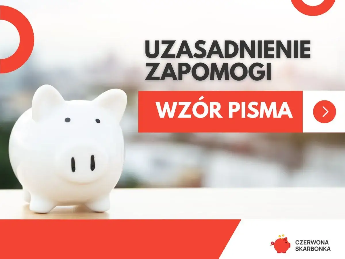 Biała świnka skarbonka obok napisu 