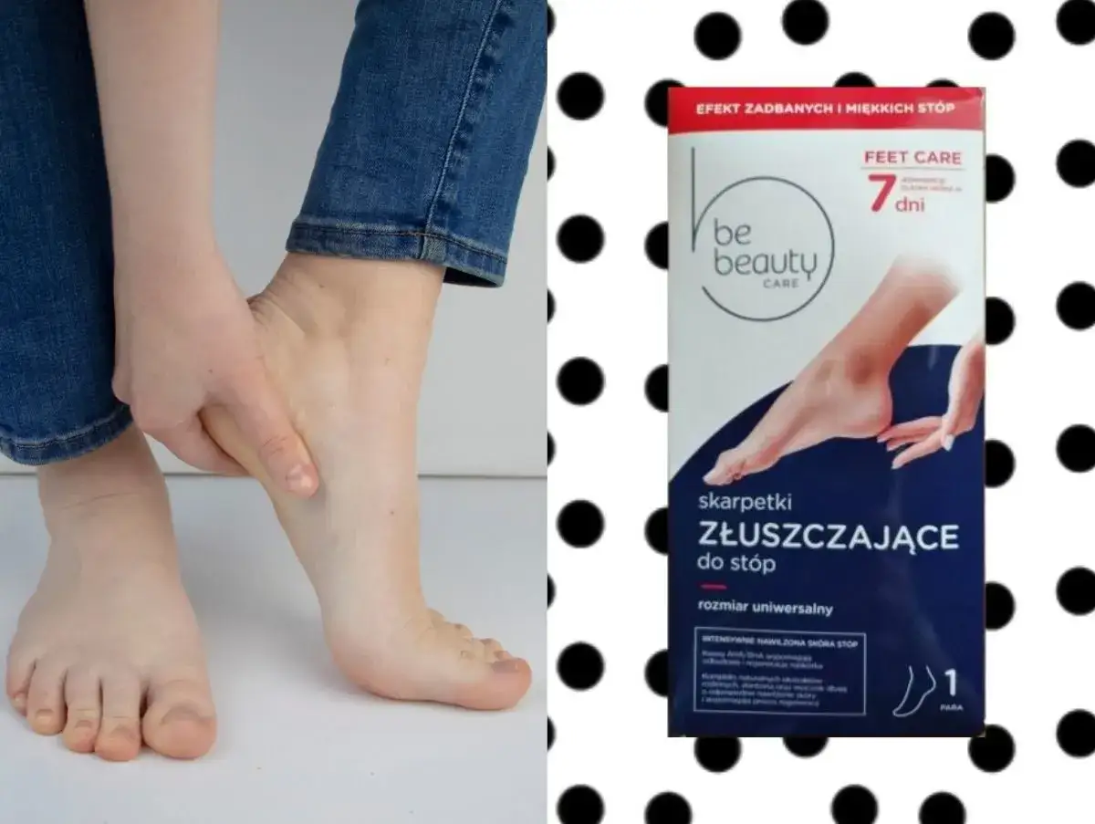 Skóra stóp po użyciu skarpetek złuszczających. Zobacz opinie o produkcie Be Beauty Care.