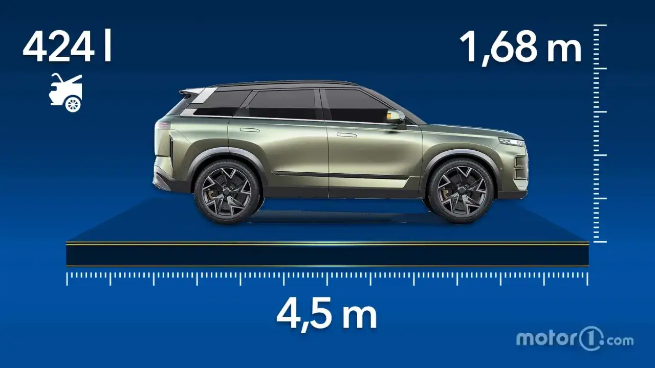 Il Jaecoo 7, con le sue dimensioni di 4,5 m di lunghezza e 1,68 m di altezza, si presenta come un SUV compatto e moderno.