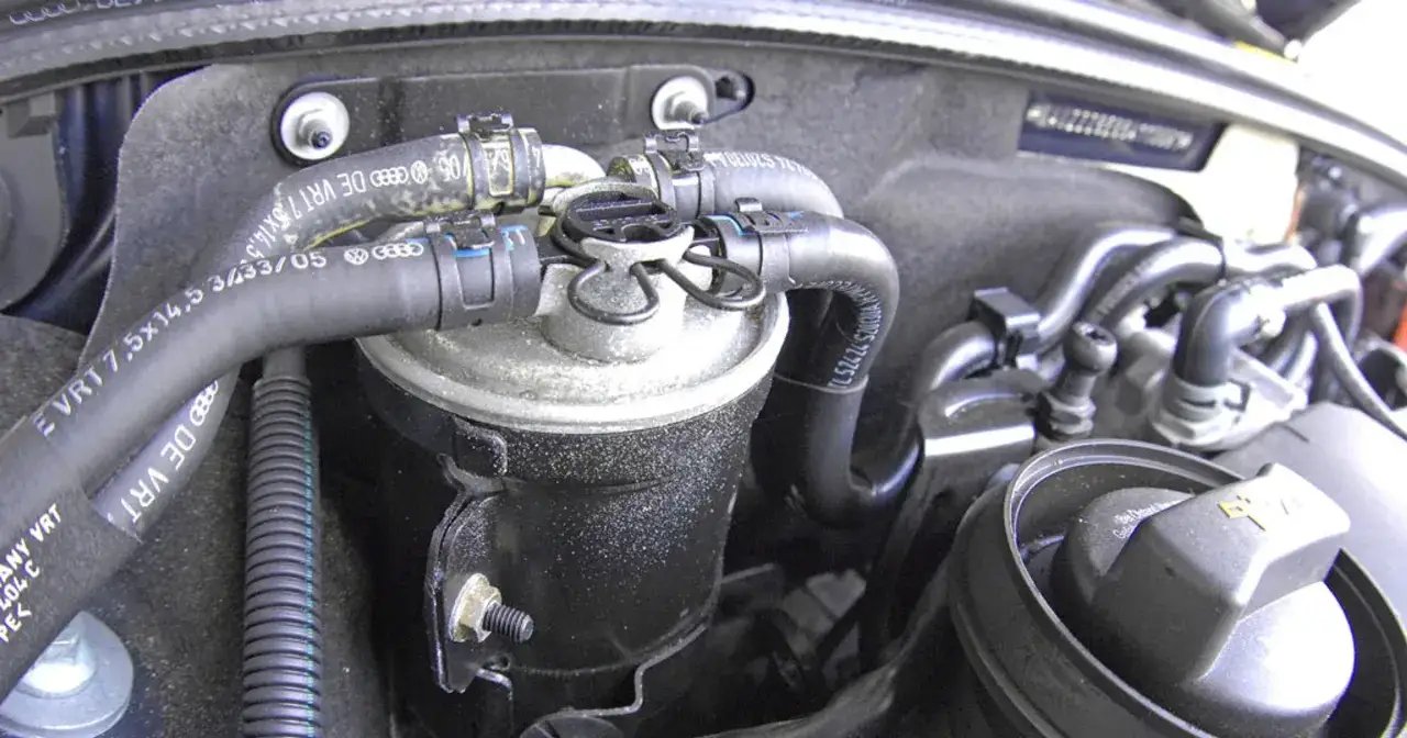 Filtr paliwa w komorze silnika. Auto kreci nie odpala, być może problem leży tutaj.