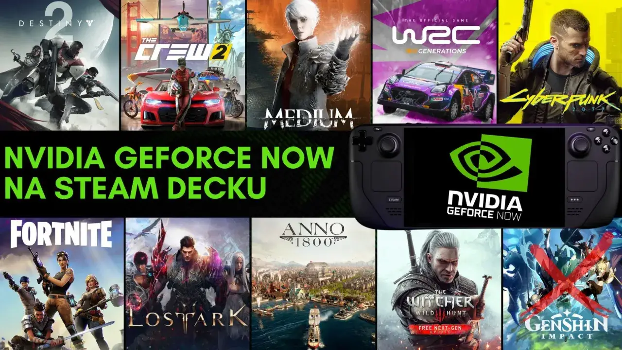 NVIDIA GeForce Now na Steam Decku. Zobacz, jak pobrać grę ze Steam na telefon, grając w tytuły jak Cyberpunk 2077 czy Wiedźmin 3.