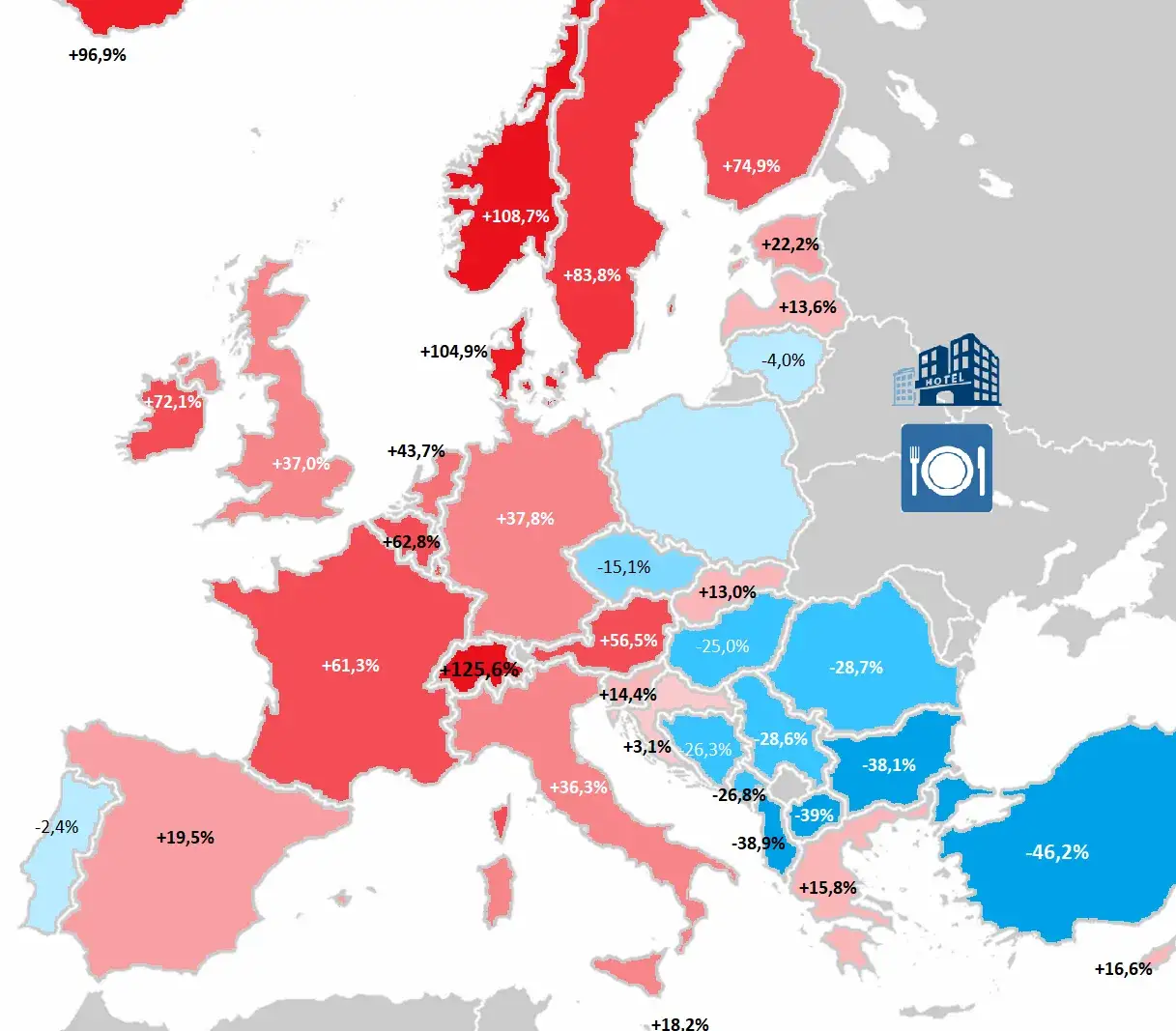 Tanie wakacje Europa mapa