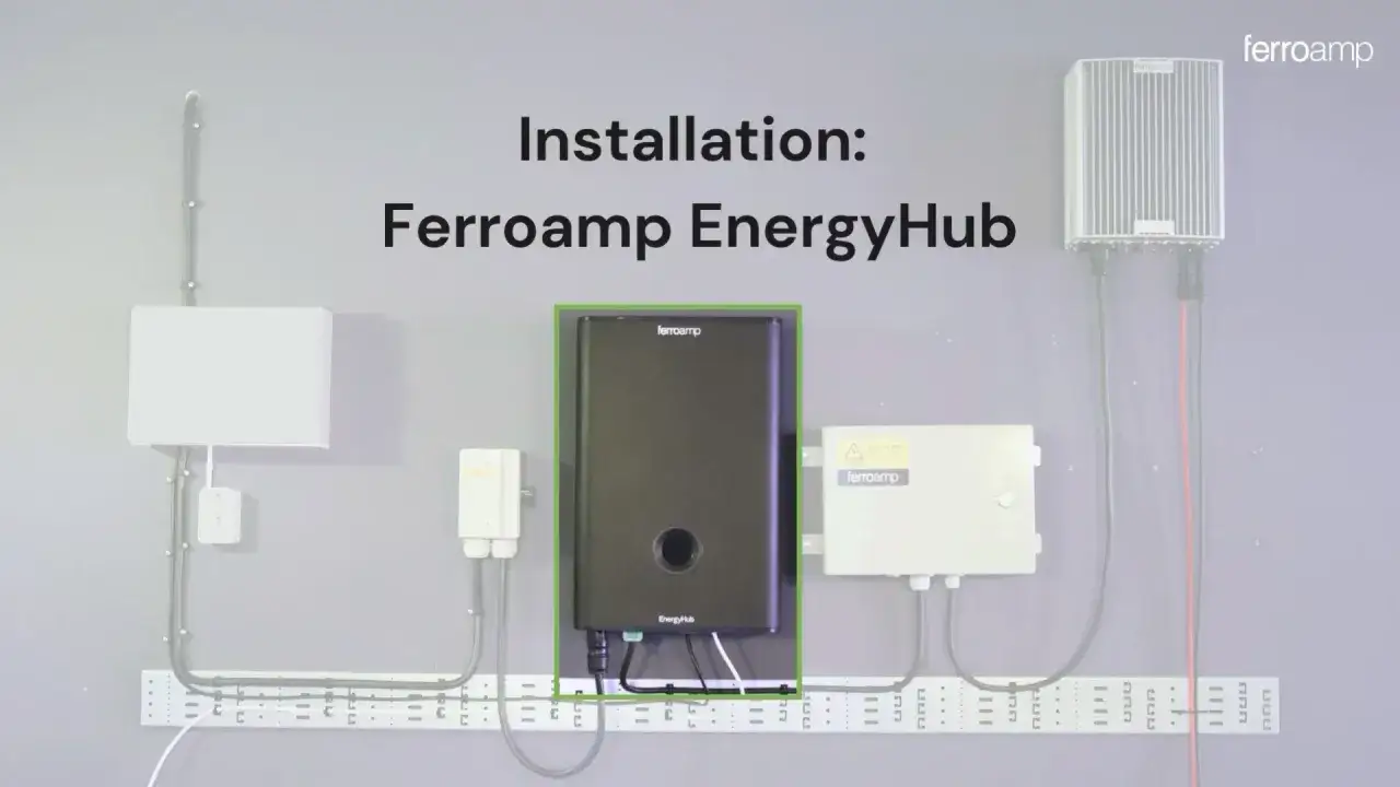 Installation av Ferroamp EnergyHub med tillh&ouml;rande enheter.