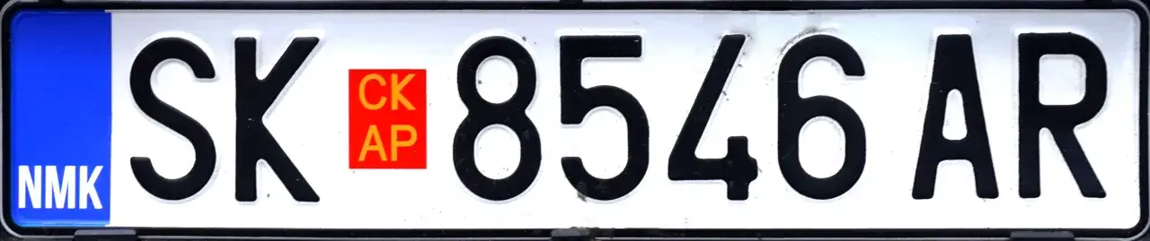 Niemiecka tablica rejestracyjna SK 8546 AR. Ciekawe, nmk jaki to kraj?