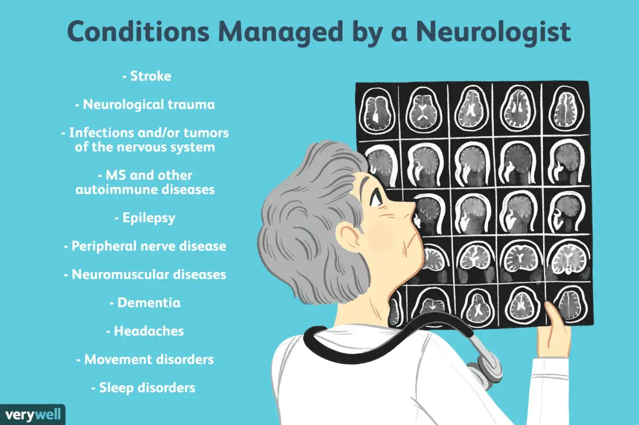 Un neurologue soigne AVC, traumatismes, infections, tumeurs, maladies auto-immunes, &eacute;pilepsie, maladies nerveuses et musculaires, d&eacute;mence, maux de t&ecirc;te, troubles du mouvement et du sommeil.