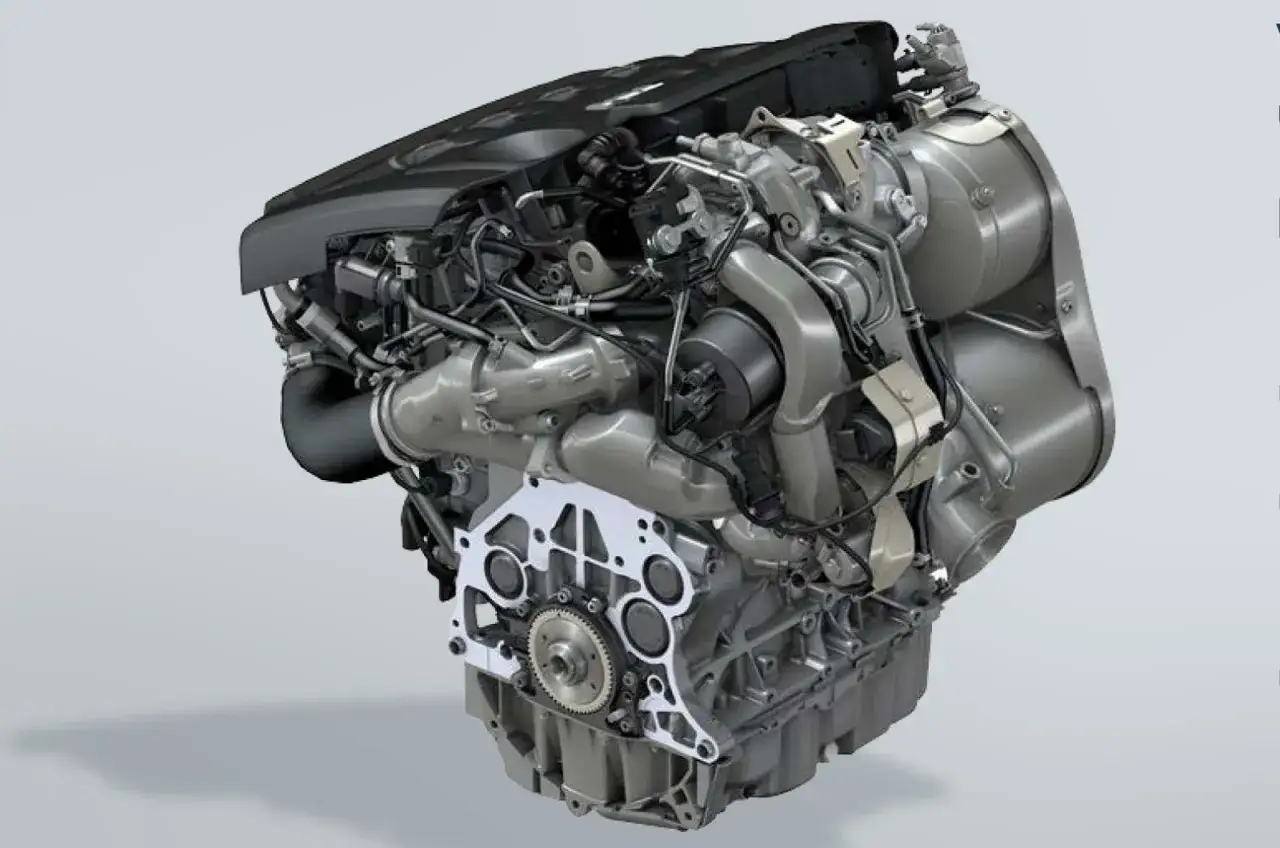 Motore diesel complesso, con turbocompressore e sistema di iniezione. Il tdi significato è la tecnologia che lo rende efficiente.