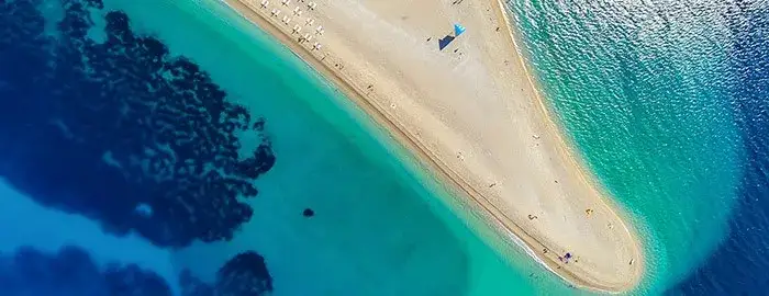 Chorwacja morze turkusowe czyste plaża