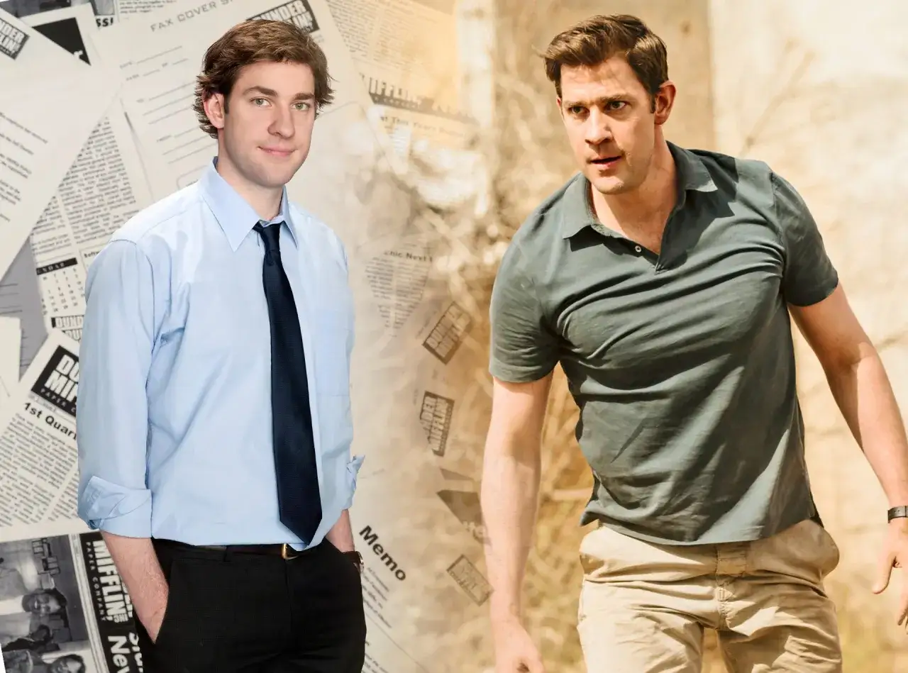John Krasinski w dwóch rolach: jako Jim z 