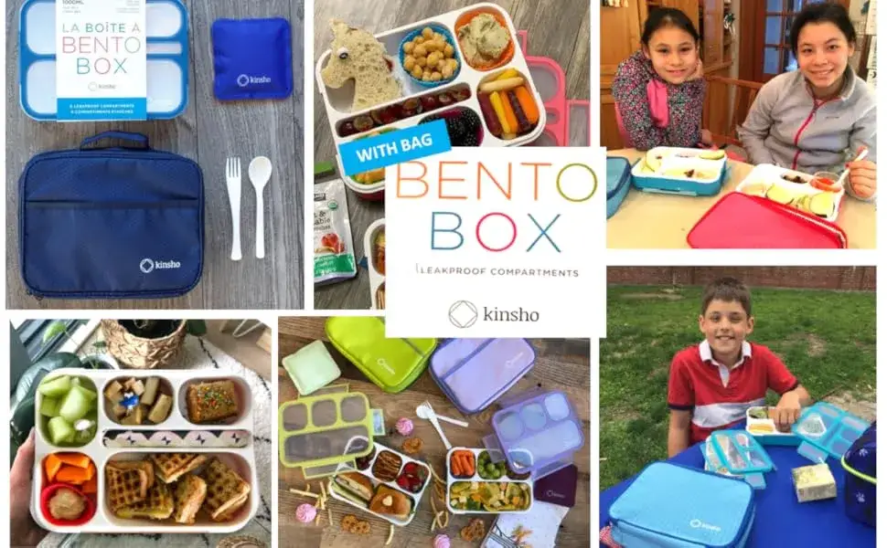 Collage de bolsas de almuerzo para oficina, para niños y para deporte