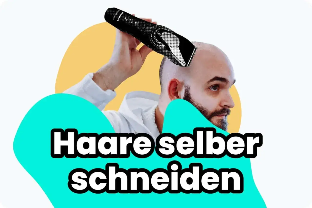 Mann schneidet haare spiegel zuhause