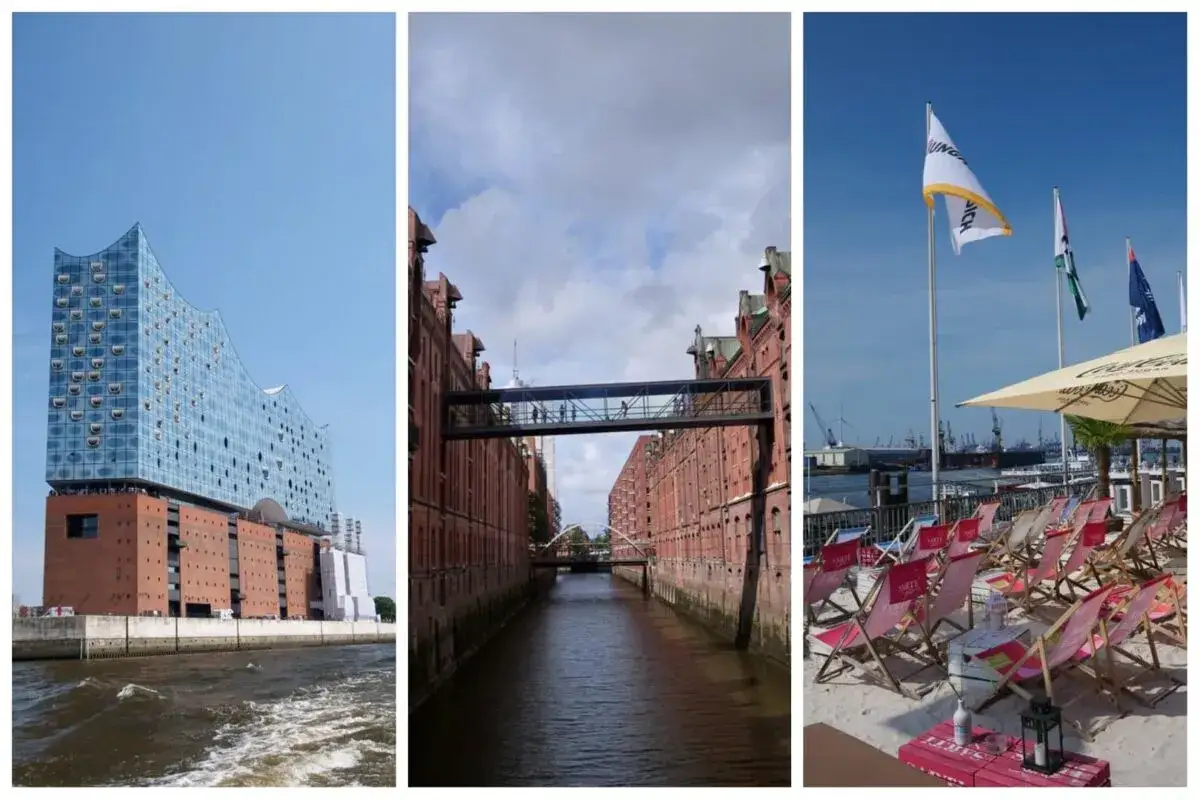 Visiter Hambourg en 3 jours : la Philharmonie, les canaux de la Speicherstadt et une plage urbaine.