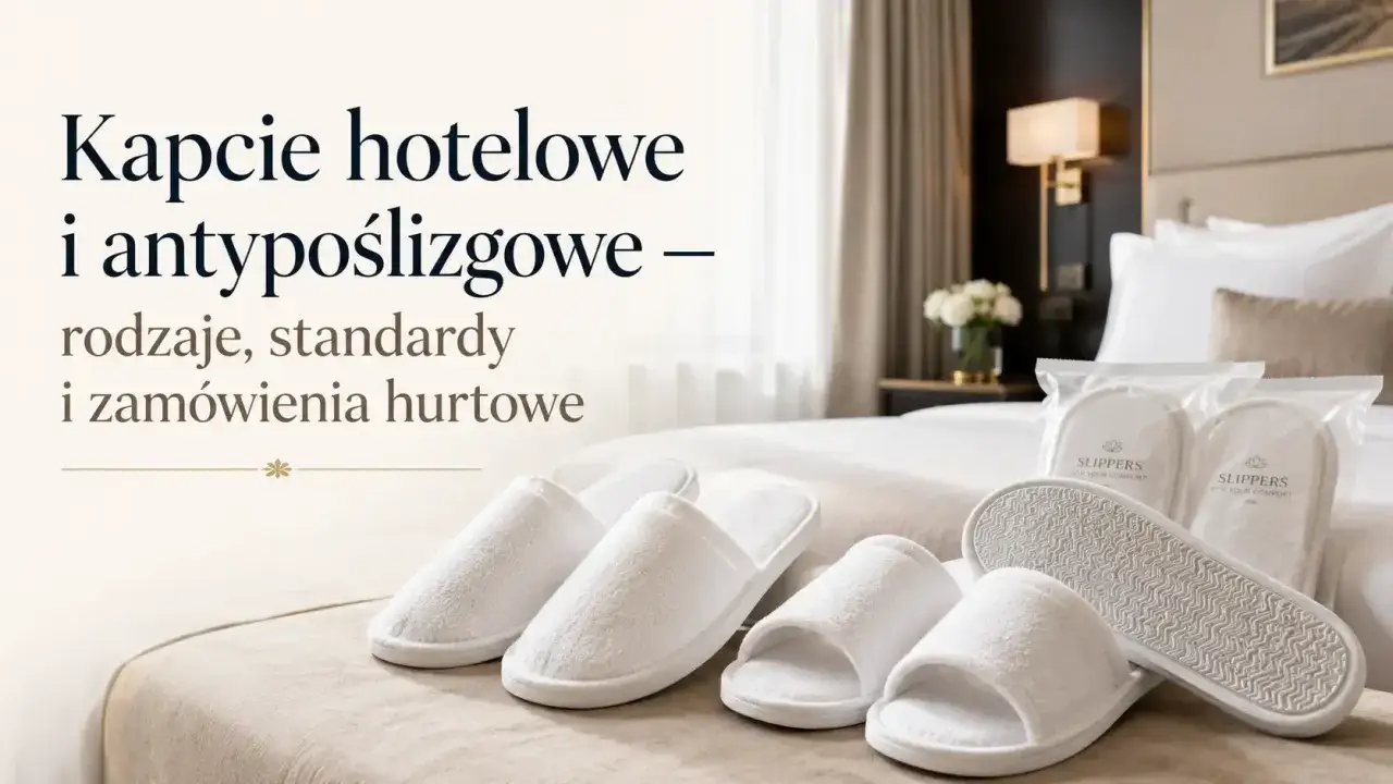 Czy kapcie hotelowe można zabrać? Białe, miękkie kapcie hotelowe i antypoślizgowe na łóżku.