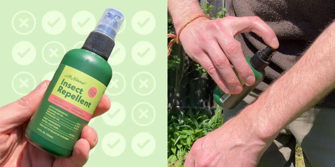 Bouteille d'huile essentielle moustique naturelle, utilisée pour repousser les insectes.