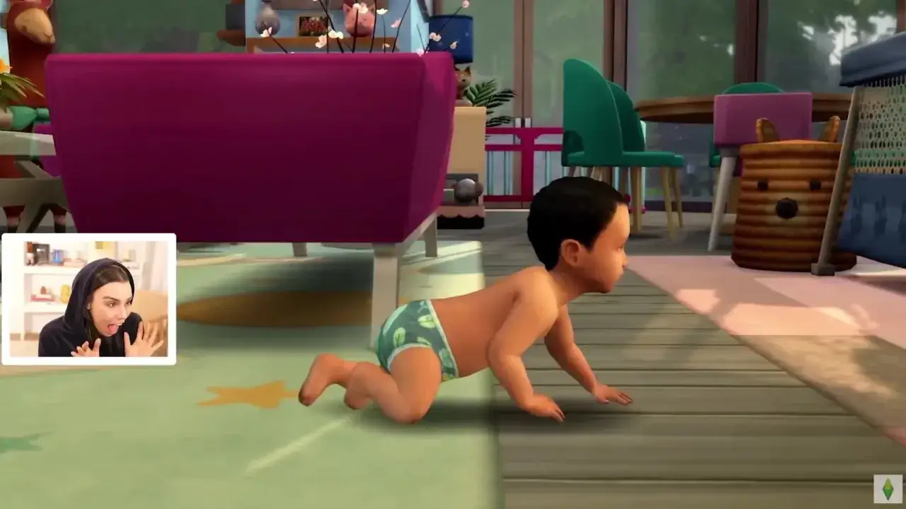 Uroczy bobas raczkuje w The Sims 4. Zobacz, jak zrobić dziecko w grze!