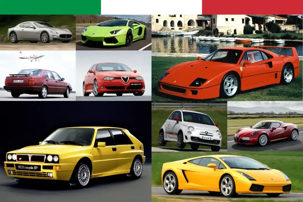 Iconiche macchine anni 90 e non solo: dalla Lancia Delta Integrale alla Ferrari F40, passando per Lamborghini e Alfa Romeo.