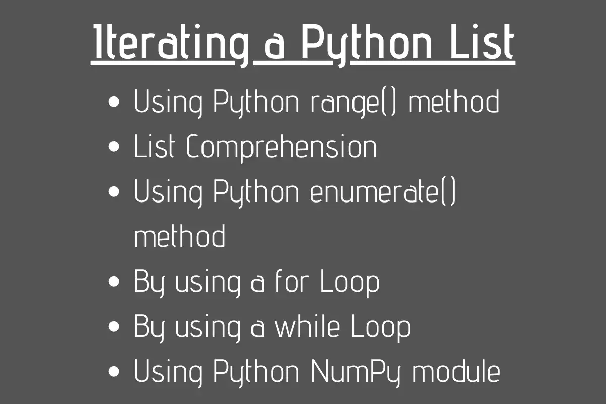 R&oacute;żne sposoby na iterowanie po liście w Pythonie: range(), List Comprehension, enumerate(), pętle for/while, moduł NumPy.