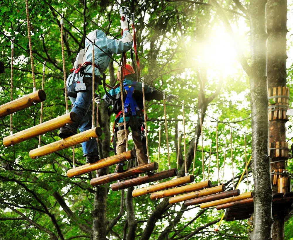 Park linowy Tarzan Karpacz rodzina dzieci