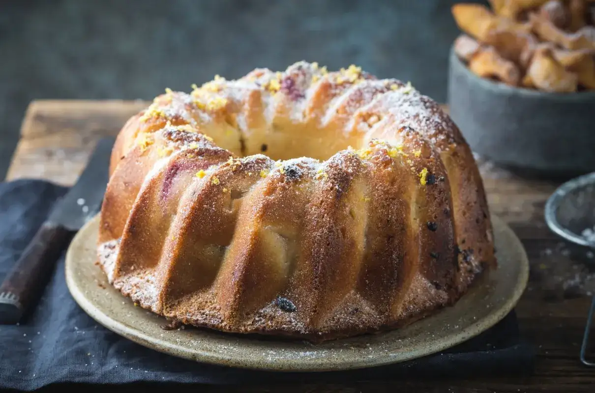 Wilgotna babka piaskowa z cytrynową skórką, jakby prosto z kuchni Ewy Gotuje. Idealna na deser.