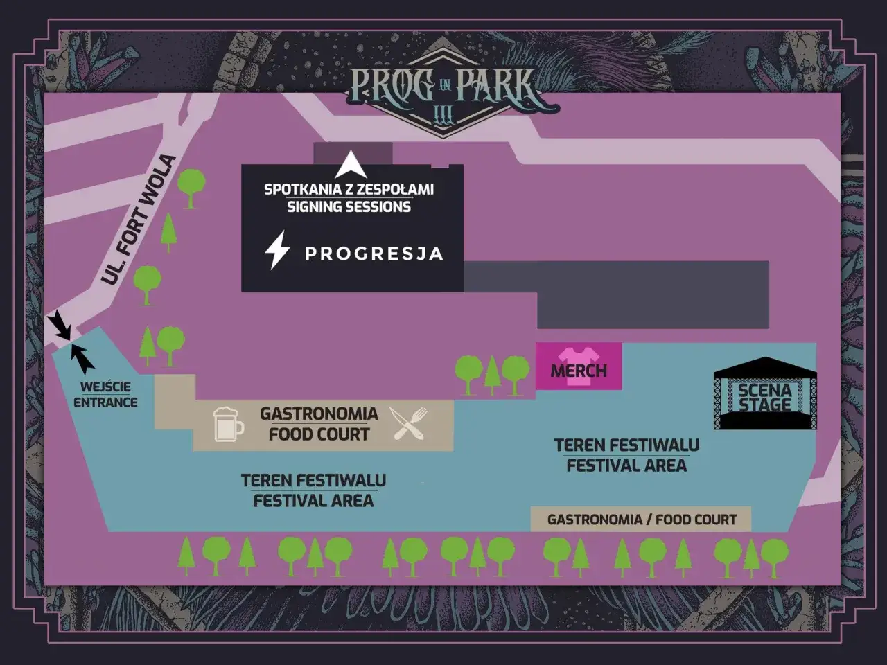 Mapa terenu festiwalu