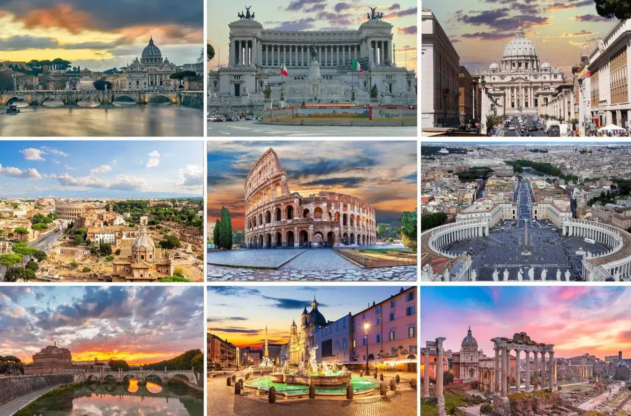 Un viaggio tra i monumenti iconici: cosa visitare a Roma, dal Colosseo a San Pietro, passando per il Vittoriano e i Fori Imperiali.