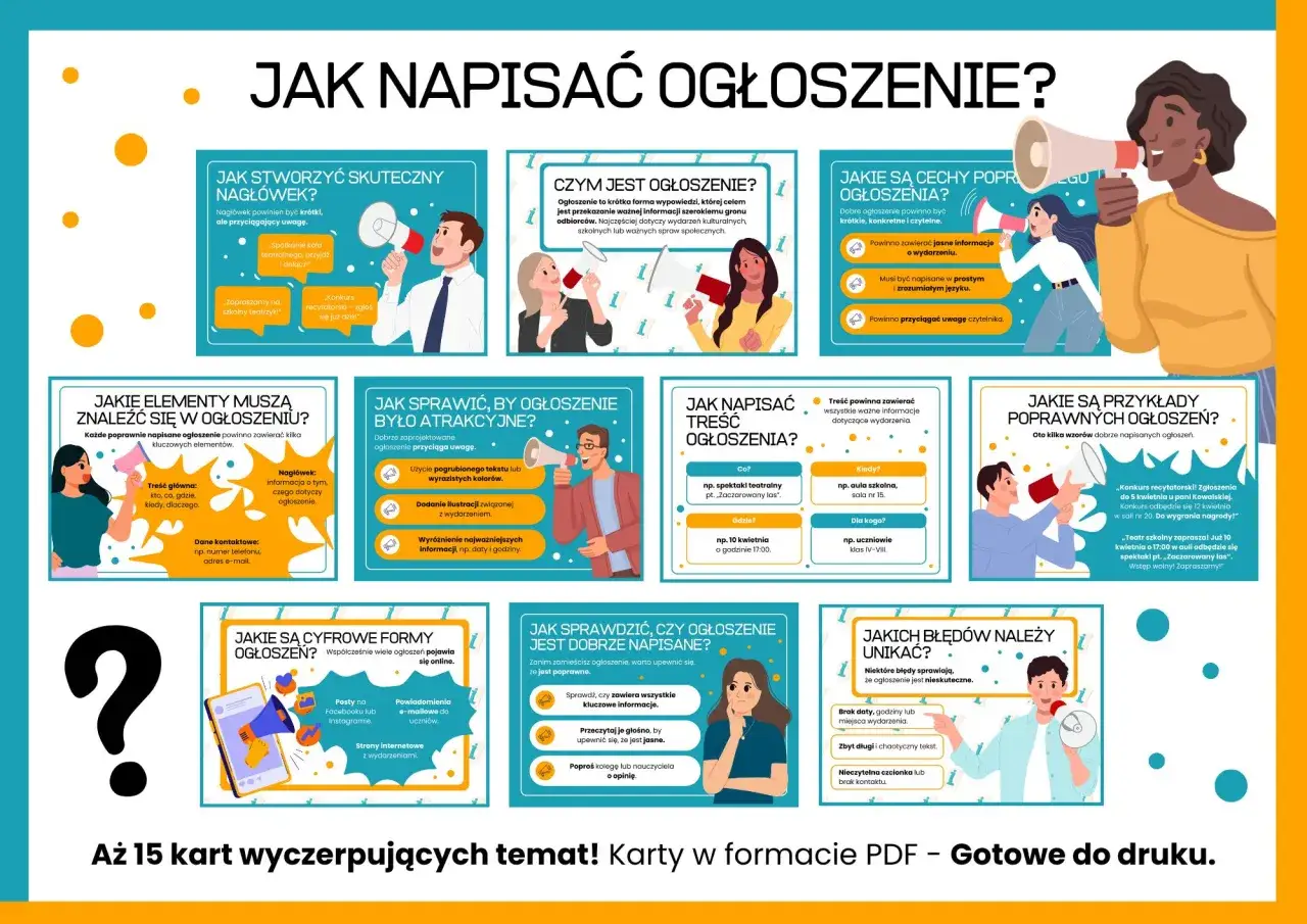 Jak się pisze ogłoszenie? Dowiedz się, jak stworzyć skuteczne nagłówki, treść i unikać błędów. Poznaj przykłady dobrych ogłoszeń.