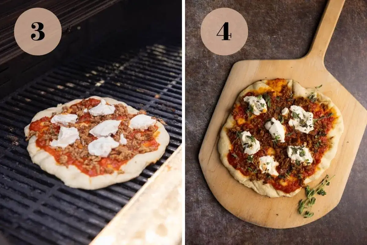 Pizza p&aring; grillen, perfekt f&ouml;r en sommarkv&auml;ll. Kanske med en pizzasten fr&aring;n Biltema f&ouml;r extra krispighet.