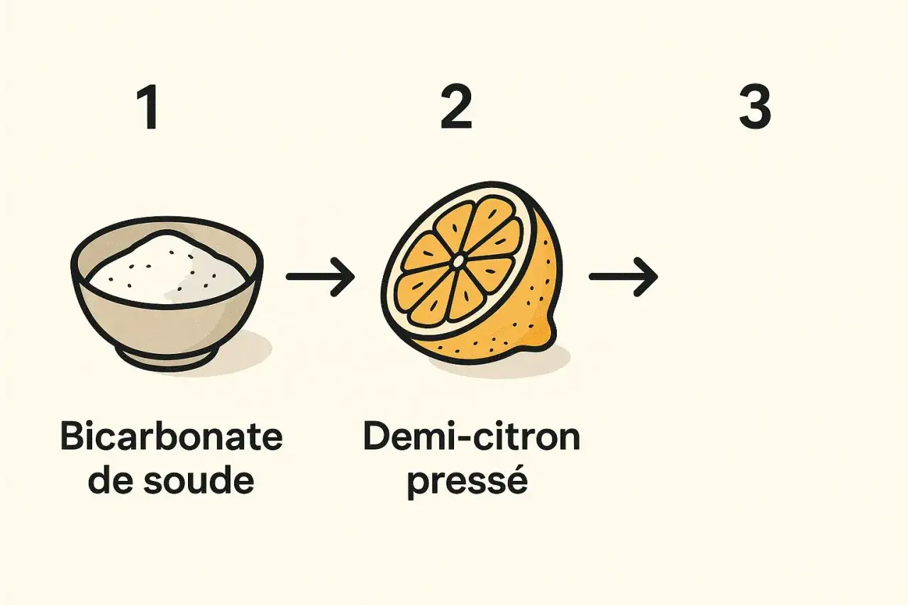 Bicarbonate de soude et demi-citron pressé : une astuce pour remplacer la levure chimique.
