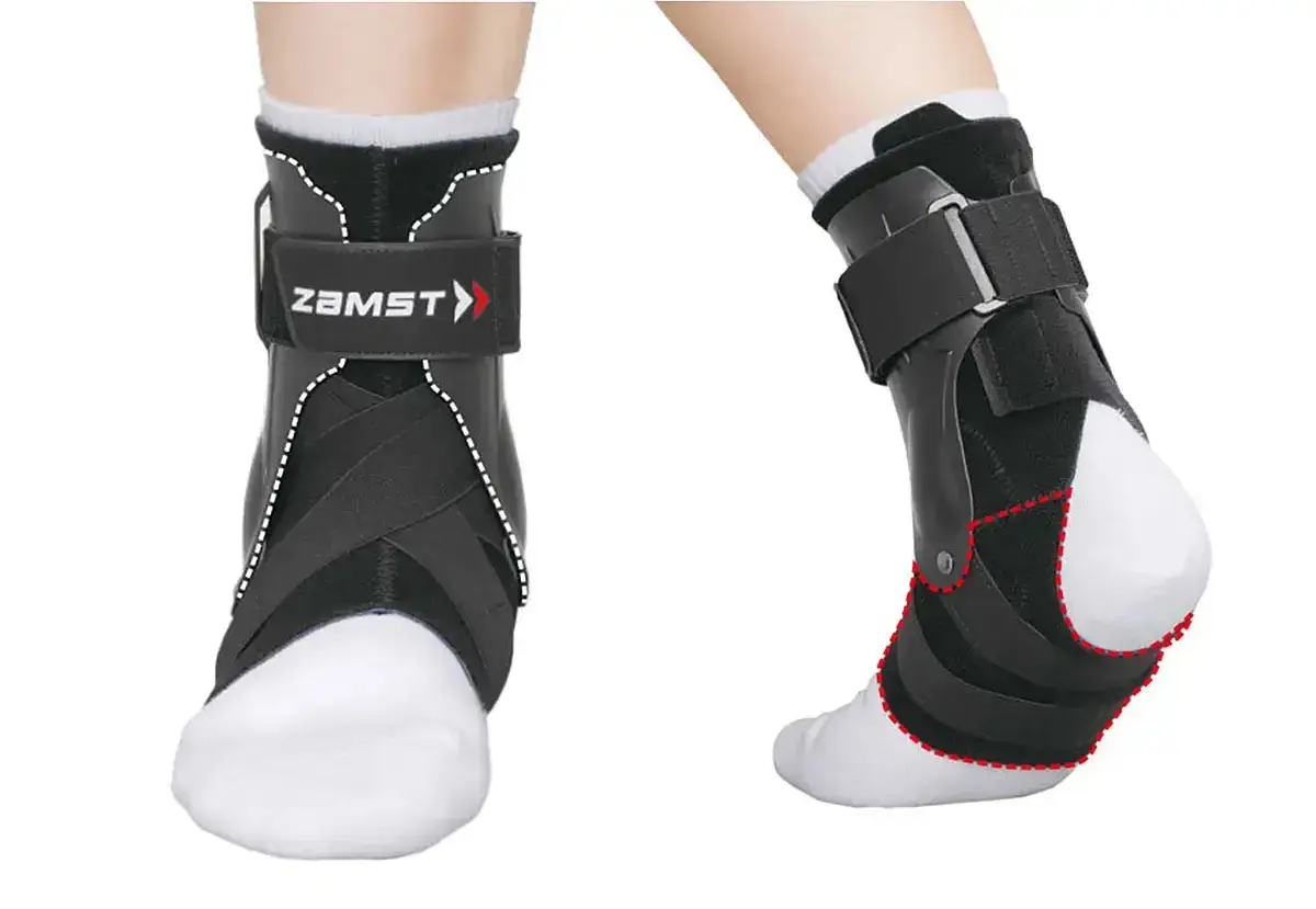 Stabilizator stawu skokowego ZAMST A2-DX zapewnia wsparcie i ochronę podczas aktywności.