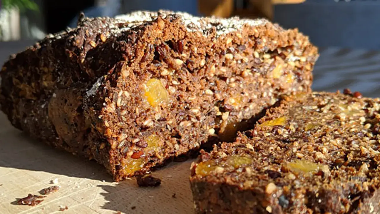 M&ouml;rkt, saftigt br&ouml;d med torkad frukt och fr&ouml;n. En h&auml;rlig textur tack vare fiberhusk psyllium.
