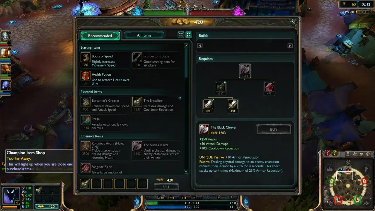W sklepie League of Legends widzimy przedmiot